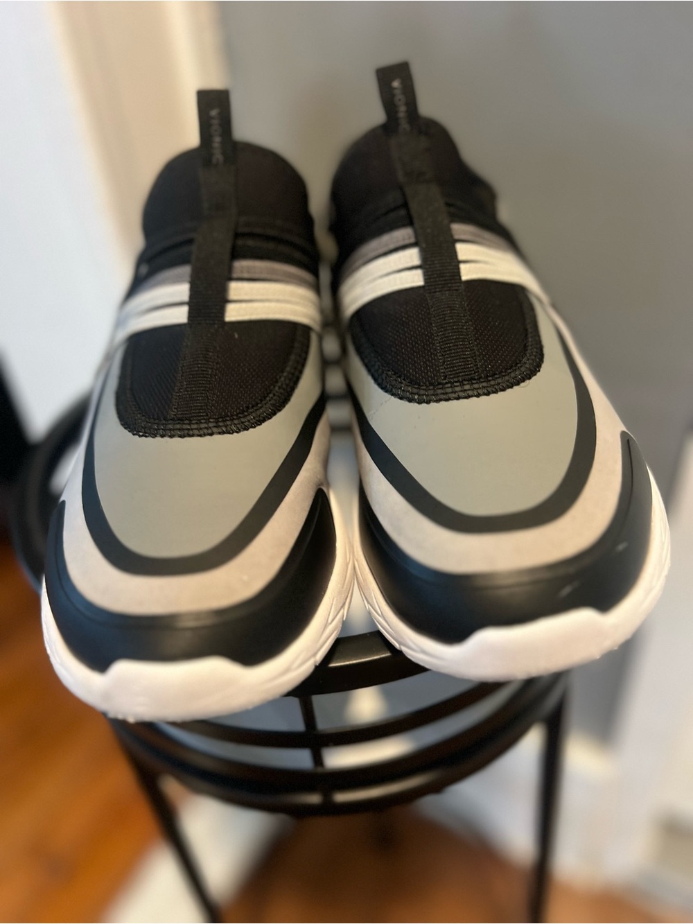 Vionic Black Gray and White Slip-On Sneakers size 8.5 women